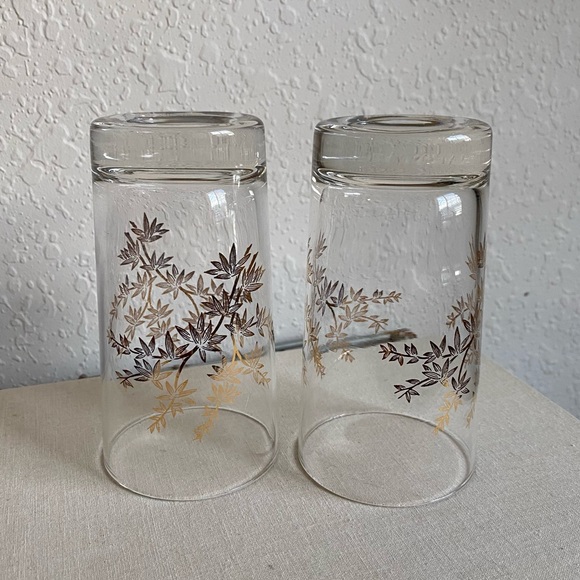 Midcentury Gold Glasses (2) - Picture 4 of 6